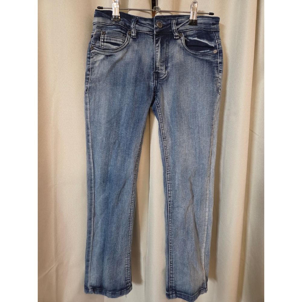 Steves Jeans Boys Size 8 Light Wash Slim Denim Faded Moto Streetwear